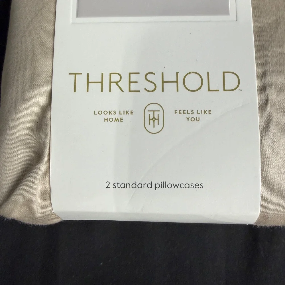 Standard Solid Performance 400 Thread Count Pillowcase Set Khaki - Threshold™